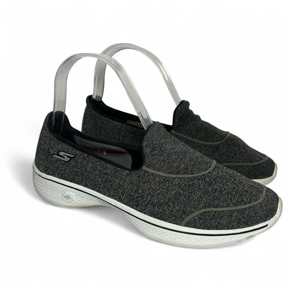 Skechers Heathered Grey Slip On Shoes 6.5 GOGA MAX